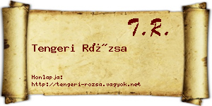 Tengeri Rózsa névjegykártya