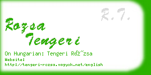 rozsa tengeri business card